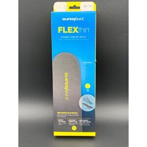 Superfeet Flex Thin Dynamic Comfort Insoles Size D M 7.5-9 W 8.5-10  Support